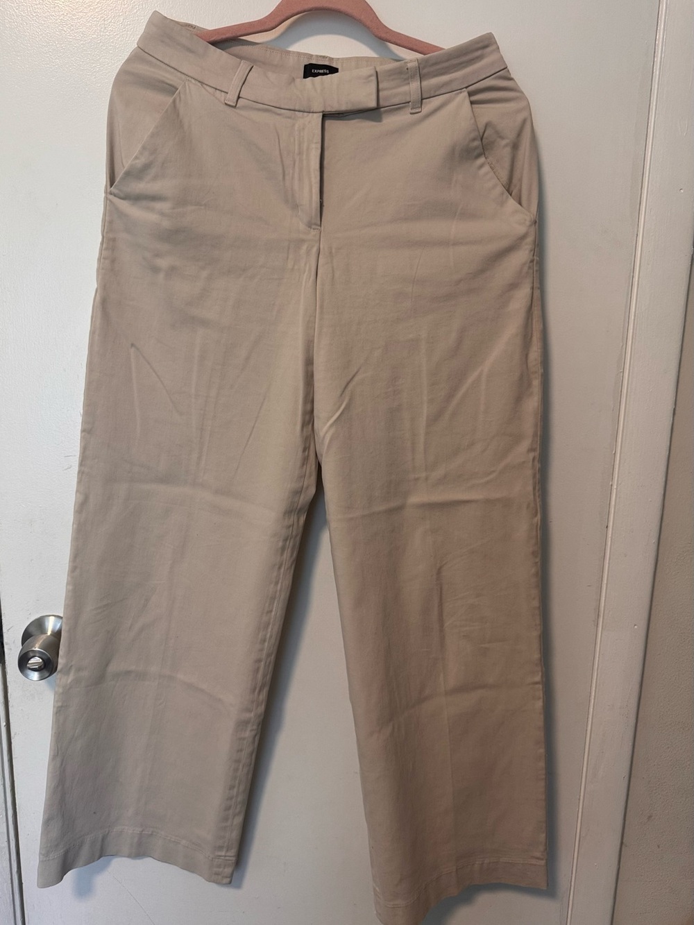 Express Wide Leg Pants in Beige